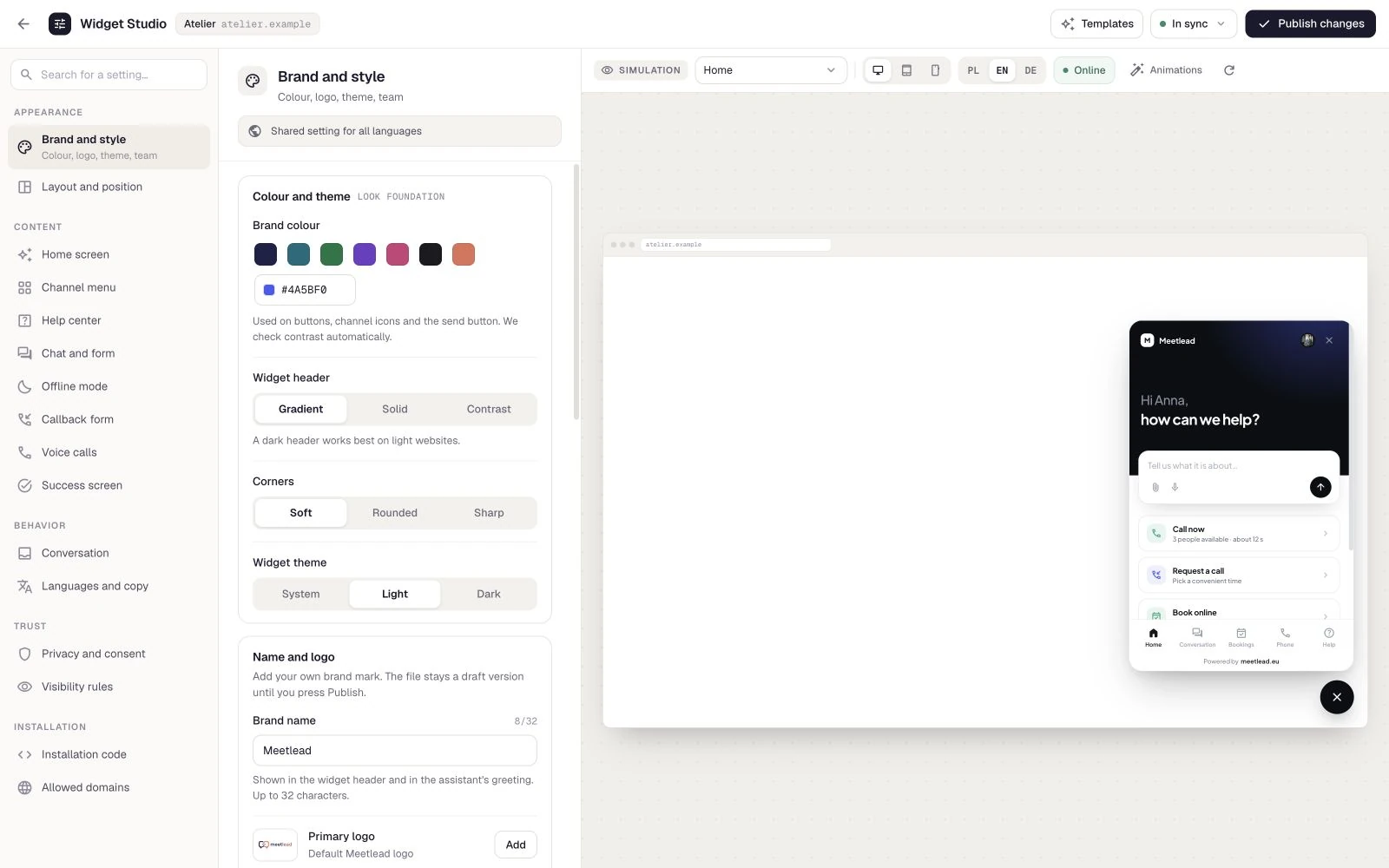 Your first working workflow — Meetlead view with demonstration data