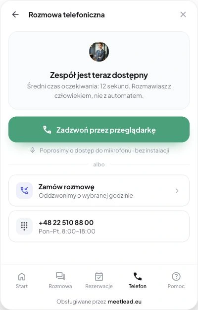 Porozmawiajmy — widok z danymi demonstracyjnymi